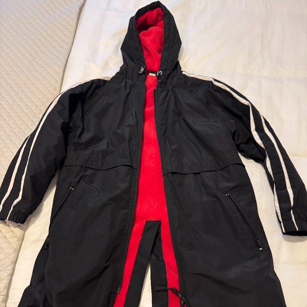 Striped Comfort Fleece-Lined Swim Parka Youth